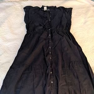 Nwt Gap Black button front midi maternity dress